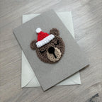 Crochet Christmas Bear 100% Recycled Greetings Card