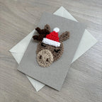 Crochet Christmas Horse 100% Recycled Greetings Card