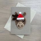 Crochet Christmas Horse 100% Recycled Greetings Card