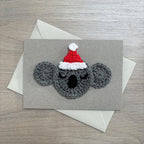 Crochet Christmas Koala 100% Recycled Greetings Card