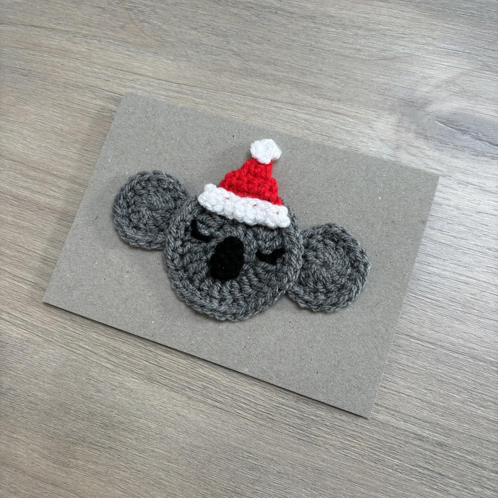 Crochet Christmas Koala 100% Recycled Greetings Card