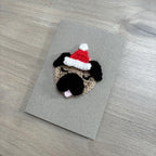 Crochet Christmas Pug 100% Recycled Greetings Card