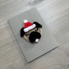 Crochet Christmas Pug 100% Recycled Greetings Card