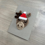 Crochet Christmas Horse 100% Recycled Greetings Card