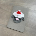 Crochet Christmas Sheep 100% Recycled Greetings Card