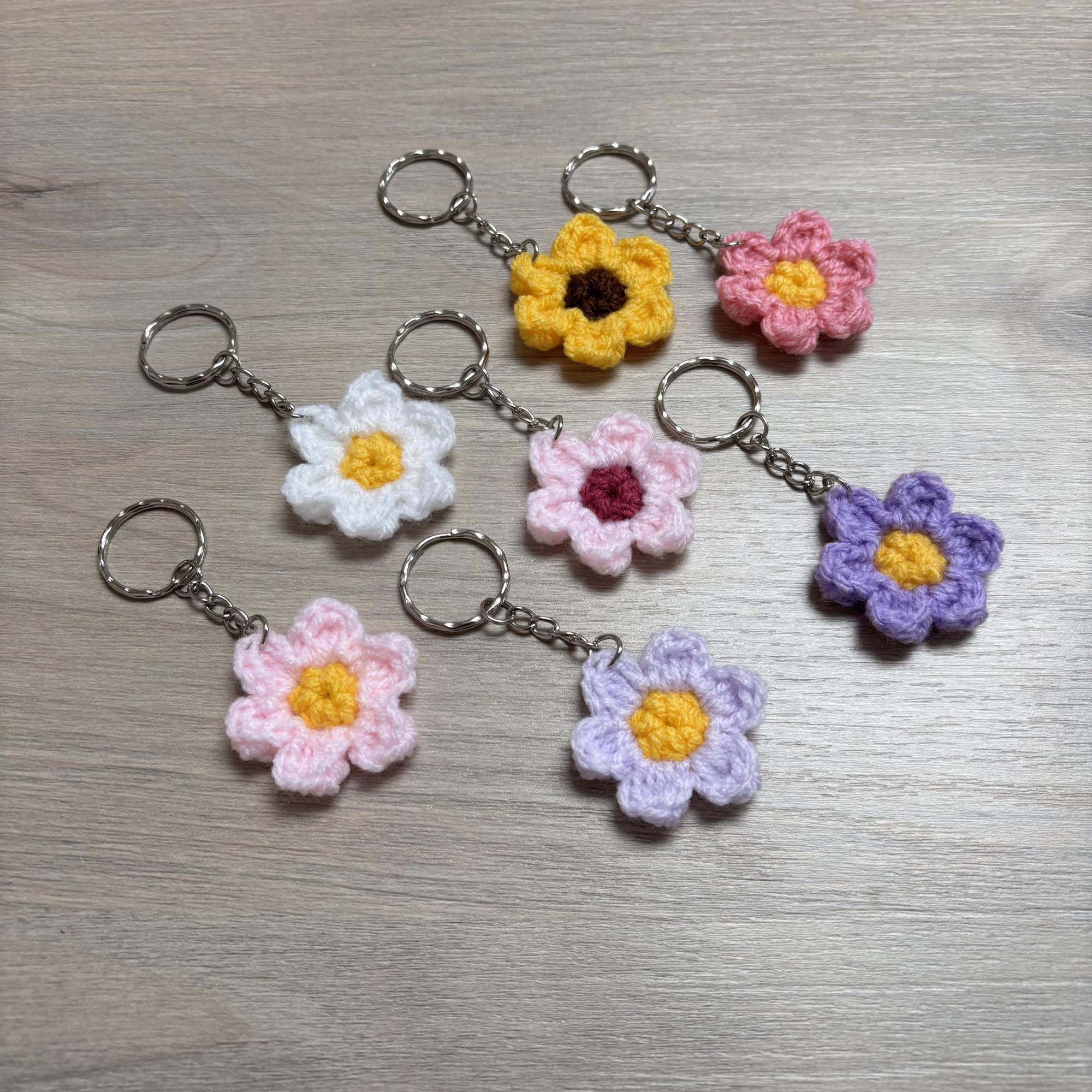 Crochet Flower Keyring