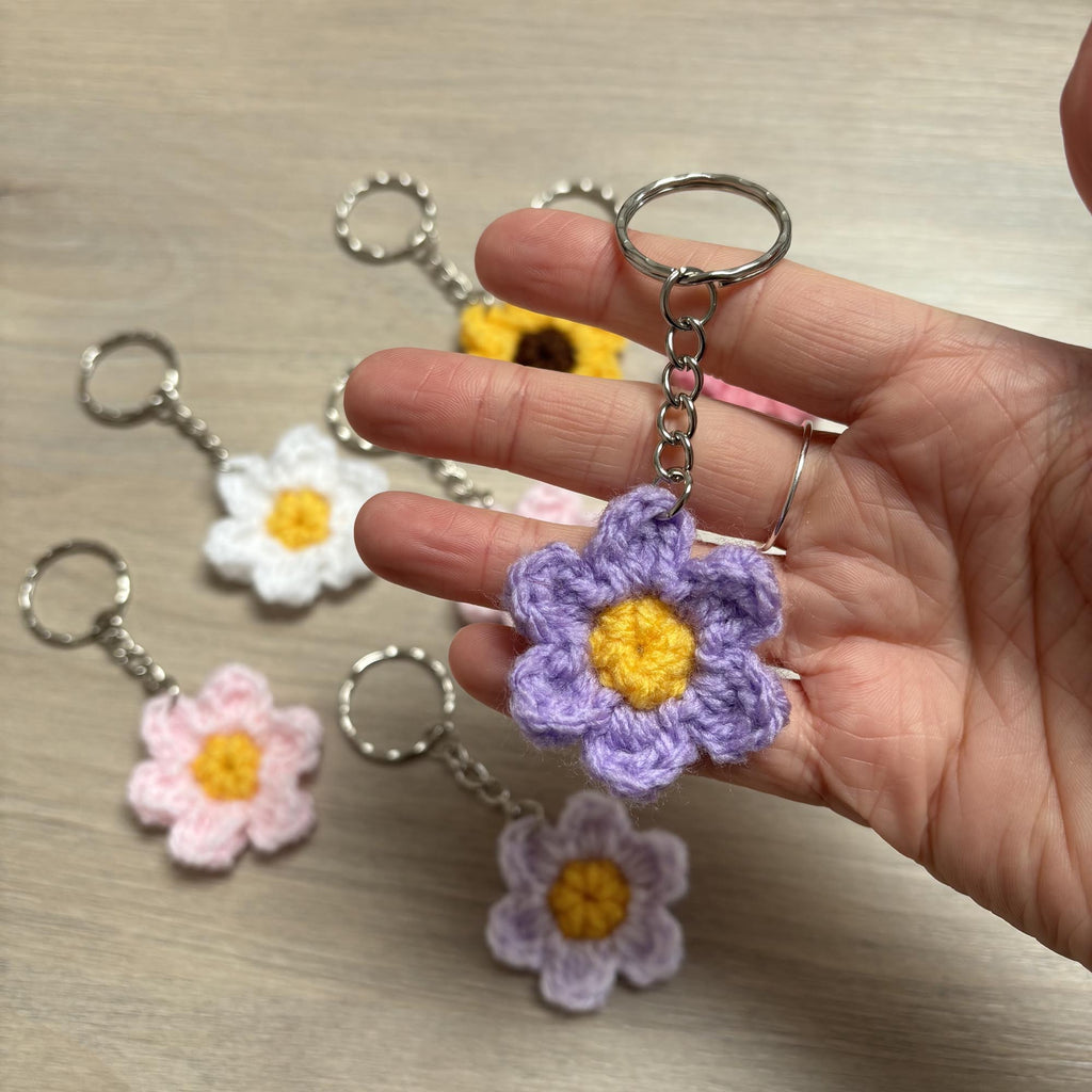 Crochet Flower Keyring
