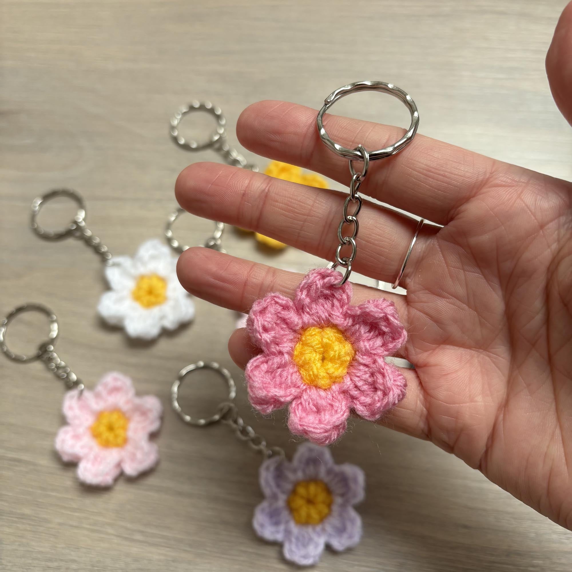 Crochet Flower Keyring