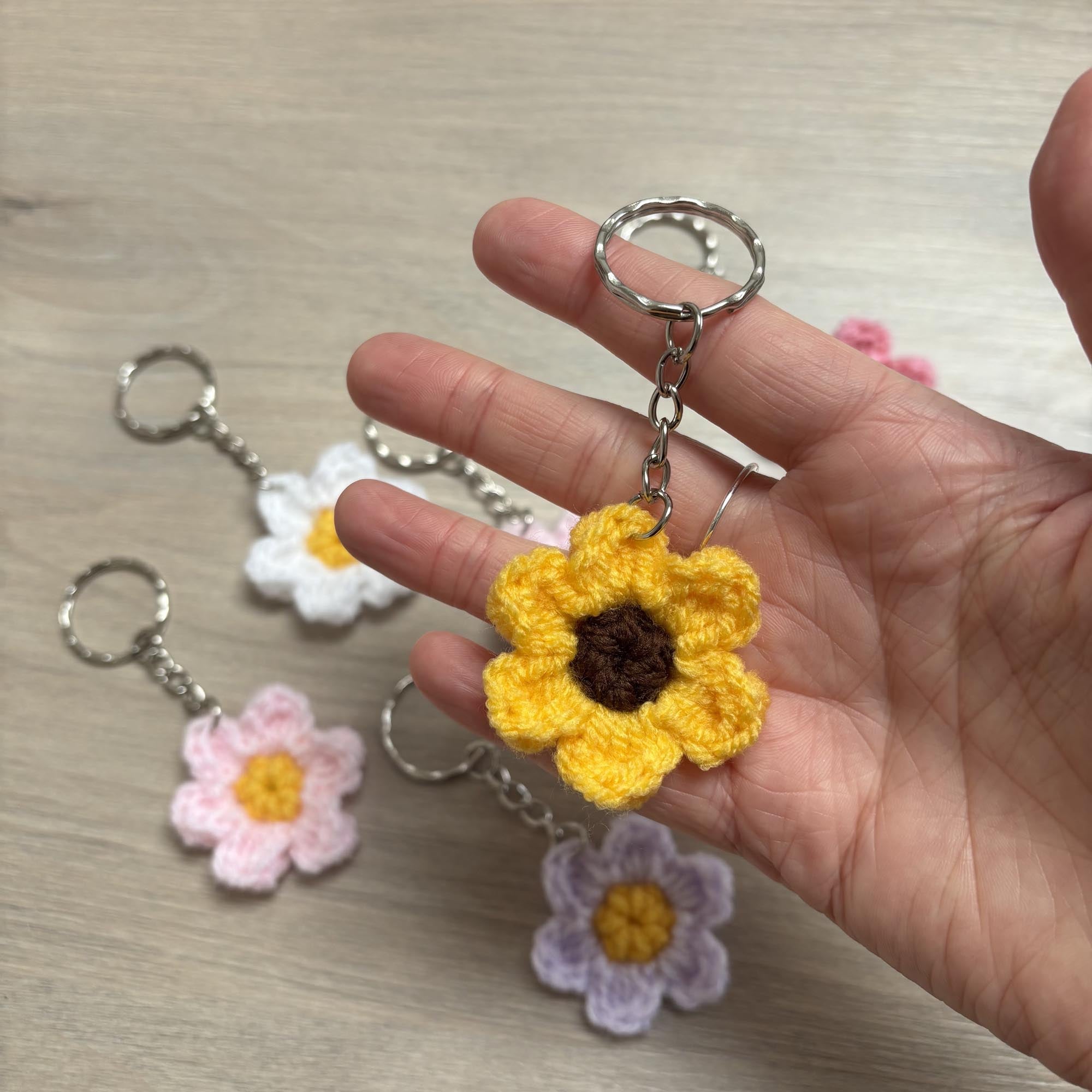 Crochet Flower Keyring