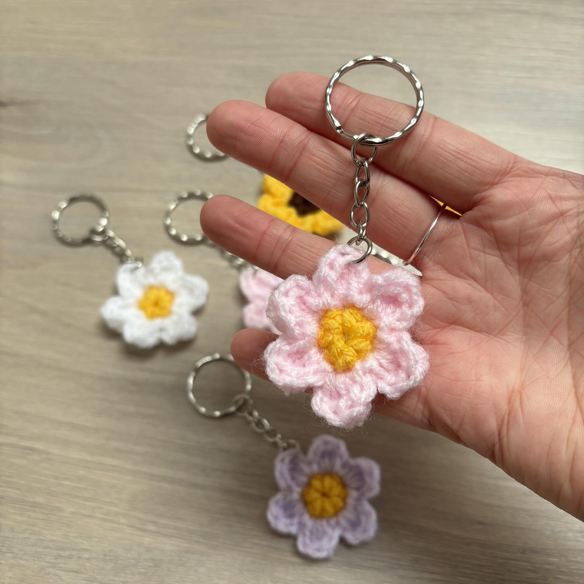 Crochet Flower Keyring