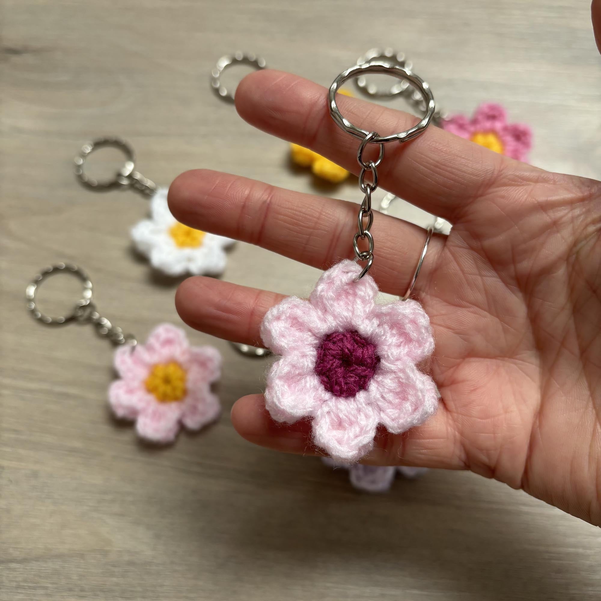 Crochet Flower Keyring