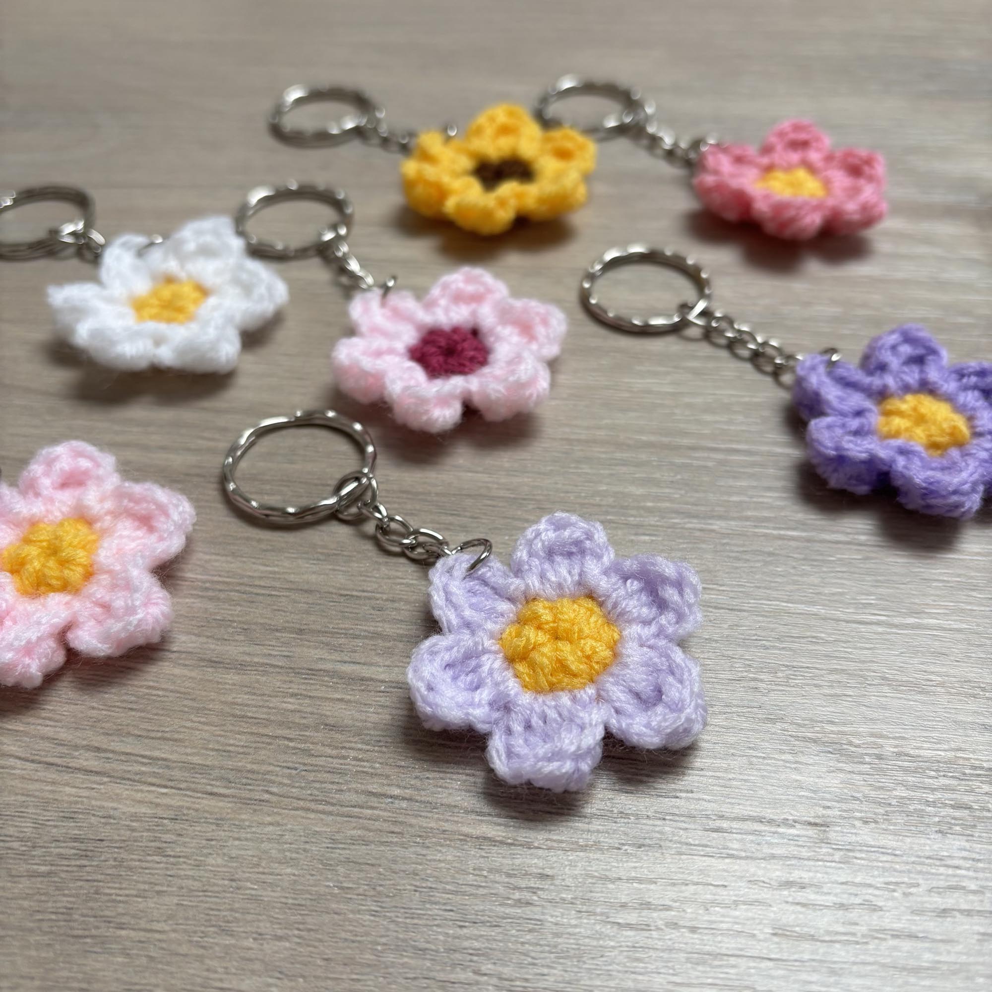 Crochet Flower Keyring