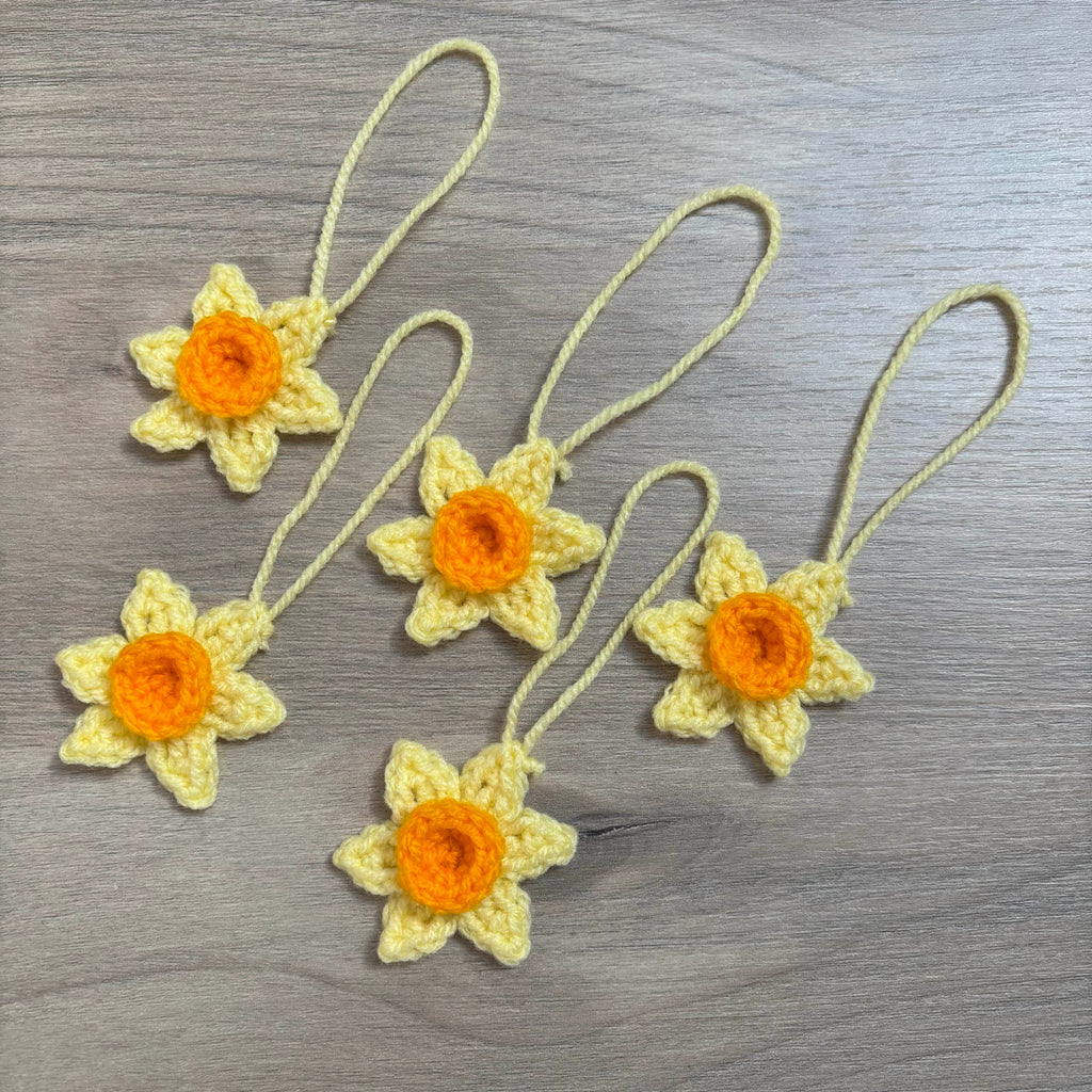 Crochet Daffodil Hanging Decorations