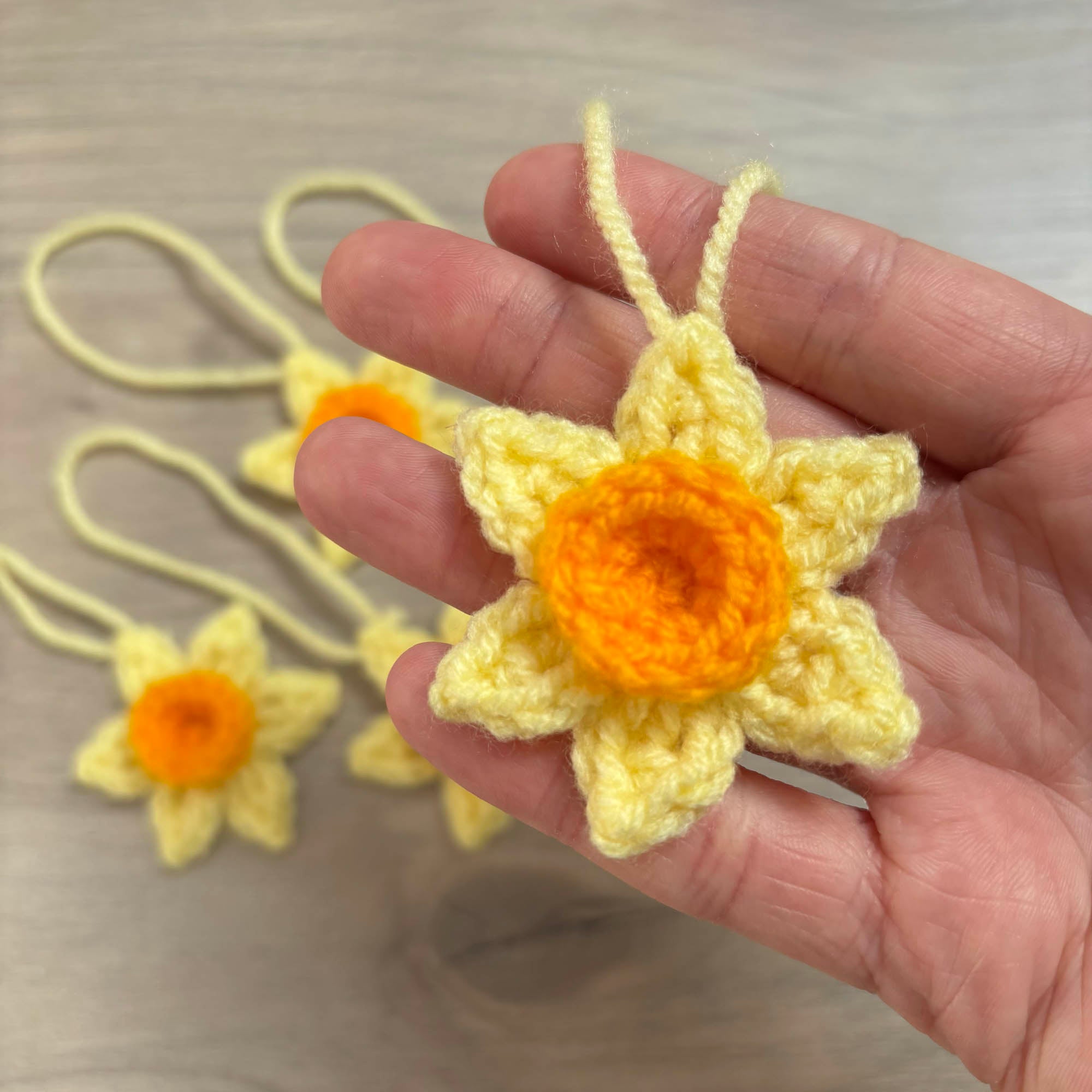 Crochet Daffodil Hanging Decorations