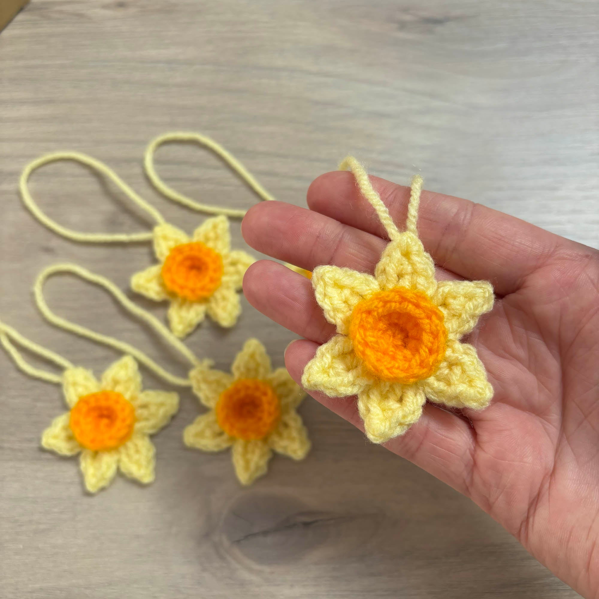 Crochet Daffodil Hanging Decorations