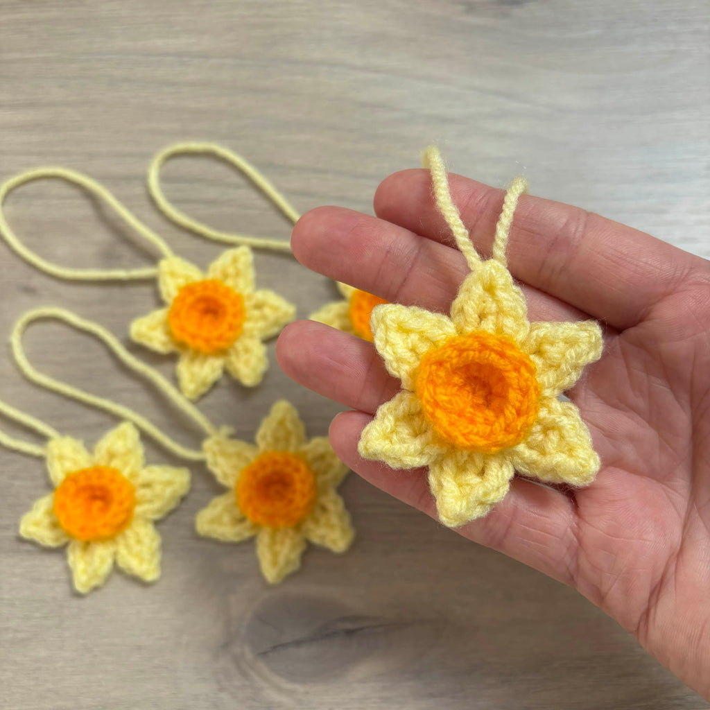 Crochet Daffodil Hanging Decorations