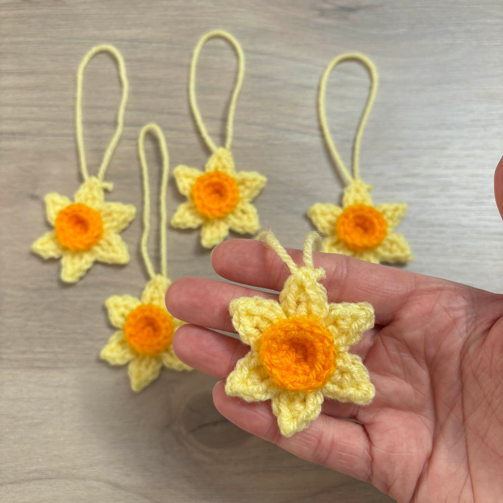 Crochet Daffodil Hanging Decorations