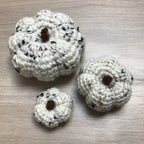 Crochet Medium Pumpkin Decoration with Stalk