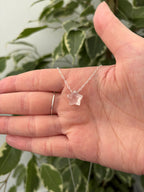 Sterling Silver Rose Quartz Star Bead 16" Necklace