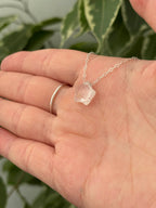 Sterling Silver Rose Quartz Star Bead 16" Necklace