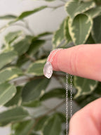 Sterling Silver Rose Quartz Star Bead 16" Necklace