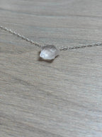 Sterling Silver Rose Quartz Star Bead 16" Necklace