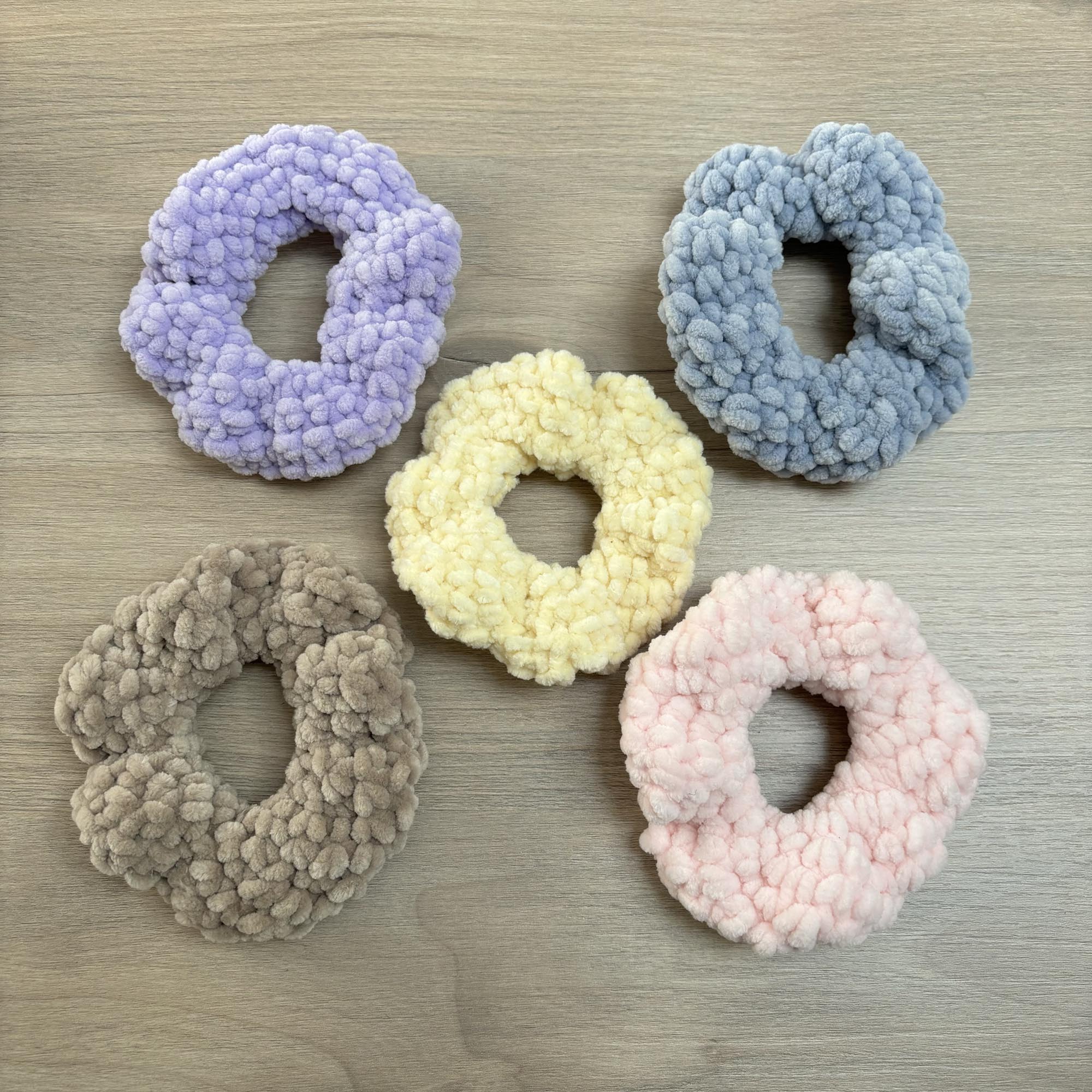 Fluffy Crochet Hair Scrunchie