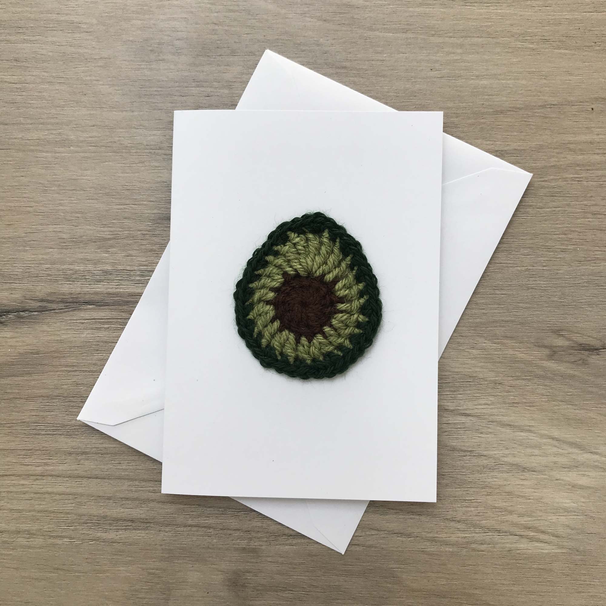 Crochet Avocado 100% Recycled Greetings Card
