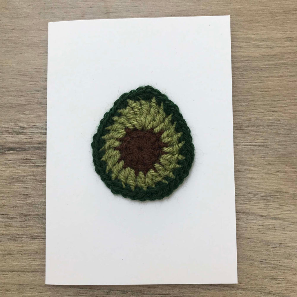 Crochet Avocado 100% Recycled Greetings Card