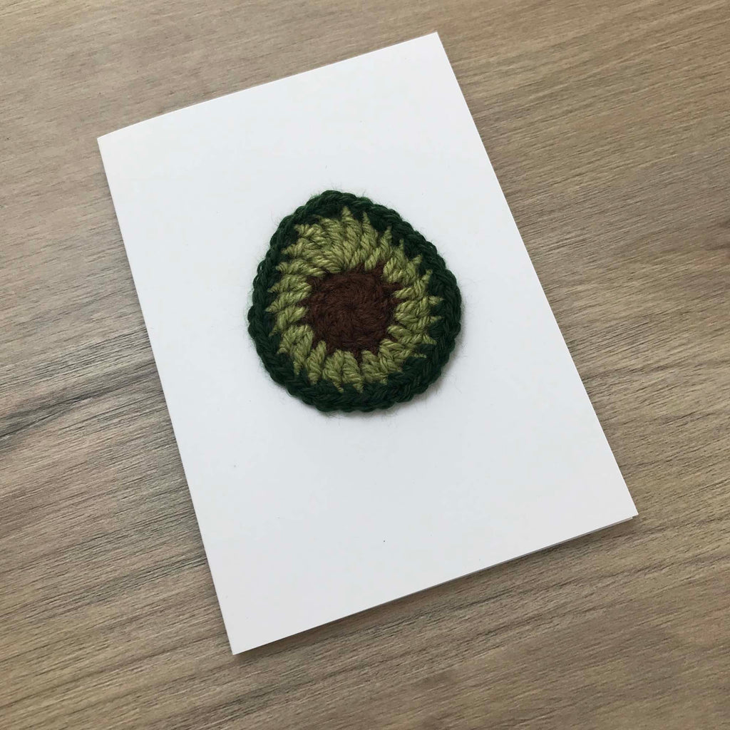 Crochet Avocado 100% Recycled Greetings Card