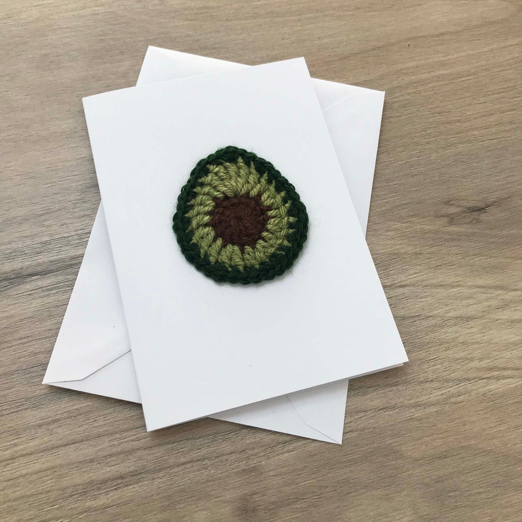 Crochet Avocado 100% Recycled Greetings Card