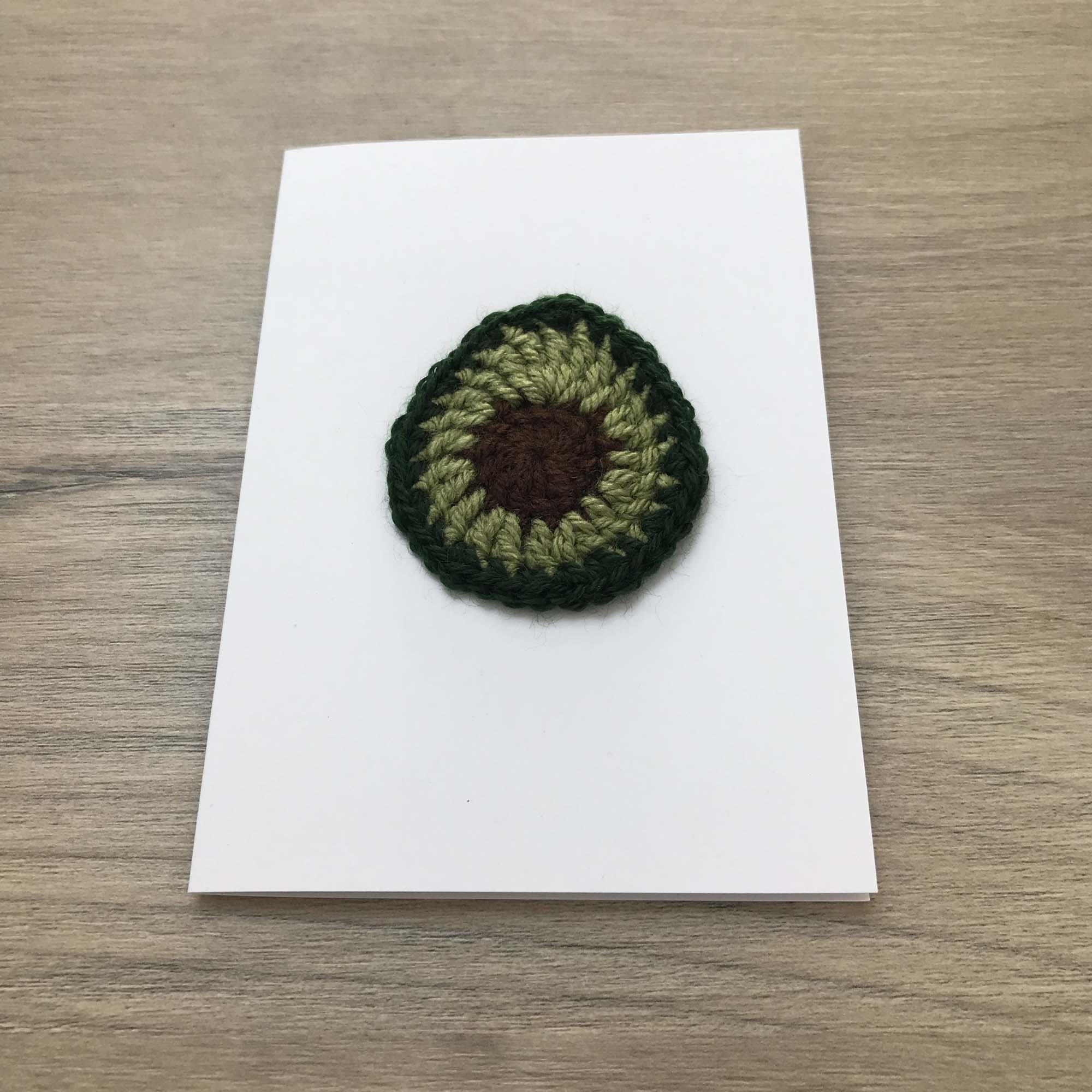 Crochet Avocado 100% Recycled Greetings Card
