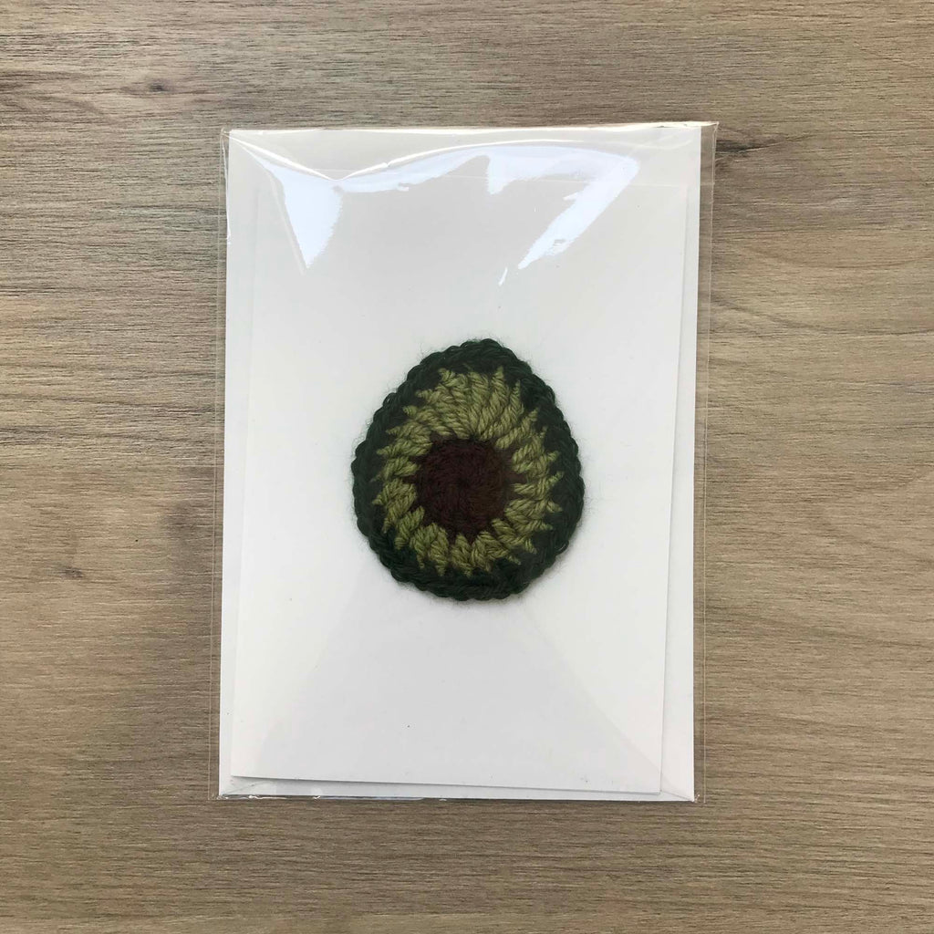 Crochet Avocado 100% Recycled Greetings Card